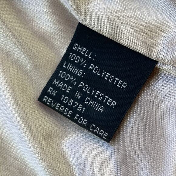 AIDAN MATTOX Dress Women's Size 8 Cream Sheer Sequin Chevron Wedding Cocktail - Picture 15 of 16